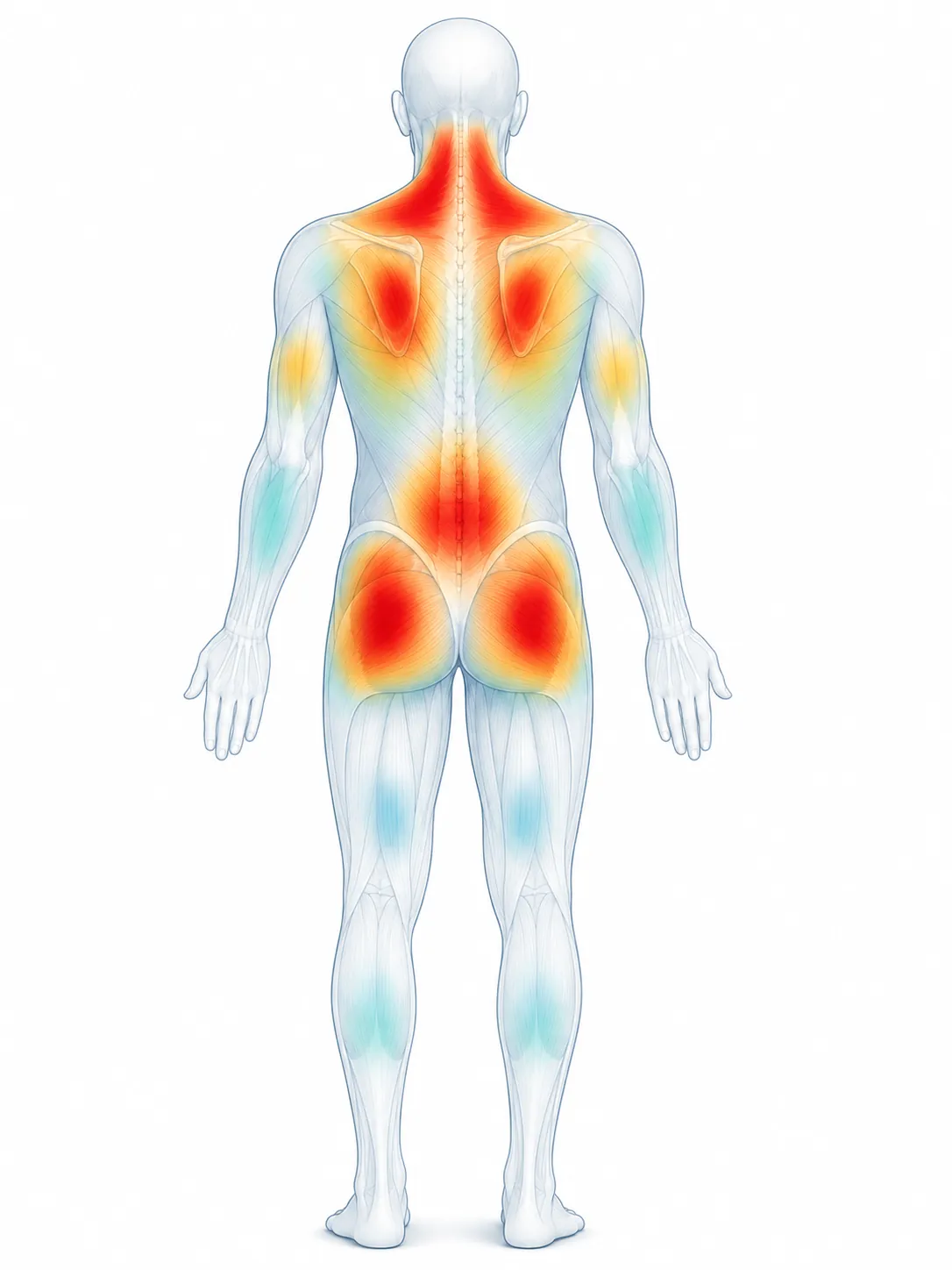 Myofascial trigger point distribution map